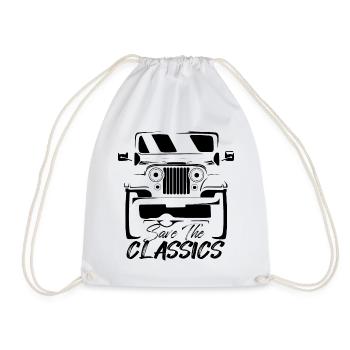 VOITURE 4X4 AMERICAIN CLASSIQUE -CJ5 - Sac de sport léger - blanc - Devant
