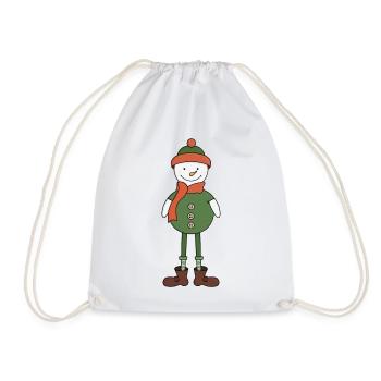Cool Snowman - Drawstring Bag - white - Front