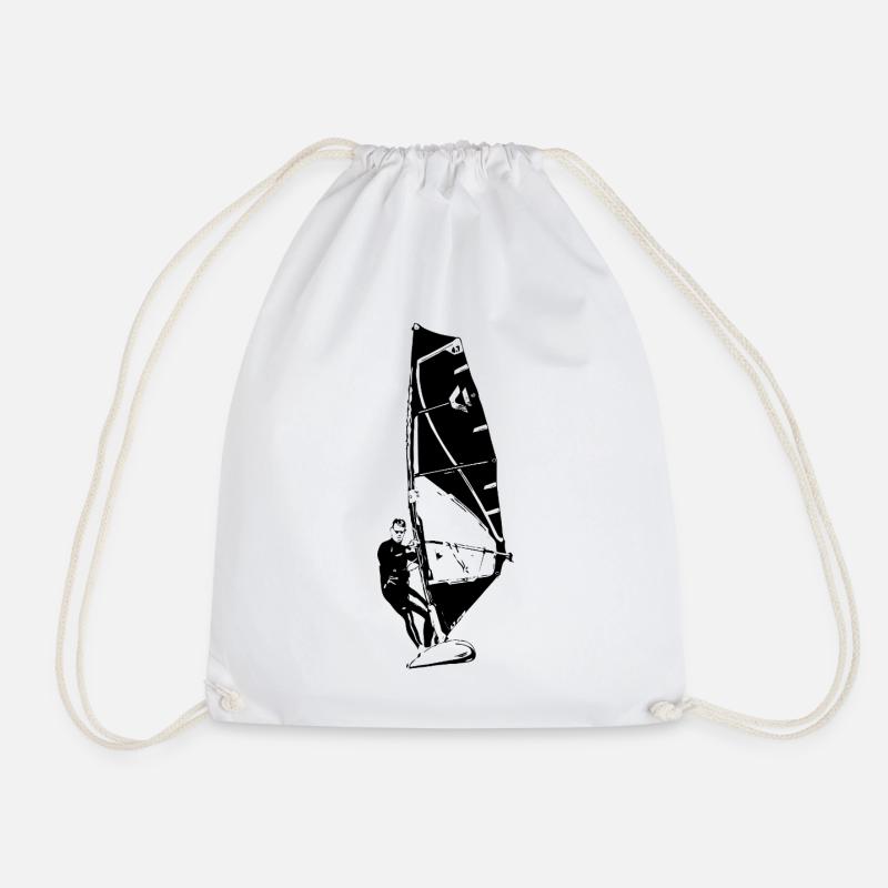 Windsurfing - Drawstring Bag - white