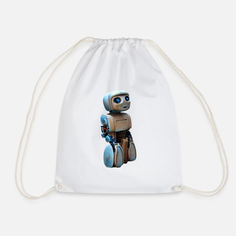 Niedlicher Roboter - Turnbeutel - Weiß