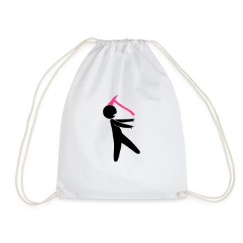 A zombie with an ax in the head - Drawstring Bag - white - Front