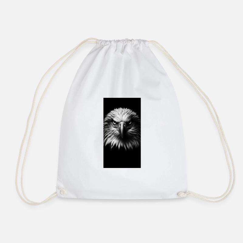 Majestic Eagle - Sovereign Eagle - Drawstring Bag - white