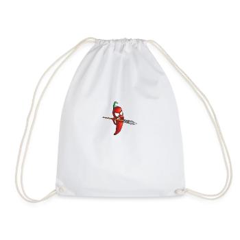 Hot aggressive chili - Drawstring Bag - white - Front