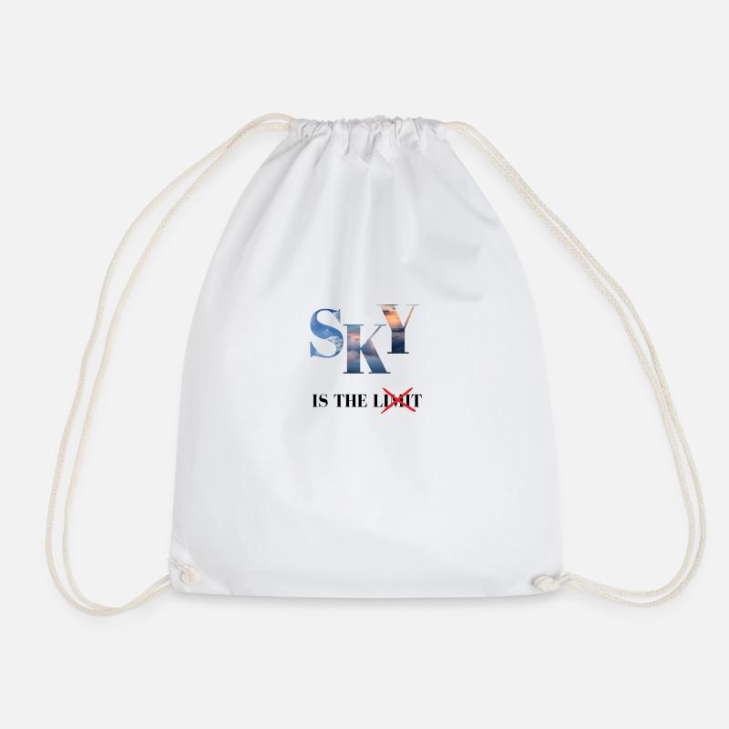 SKY IS NOT THE LIMIT - Drawstring Bag - white