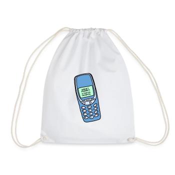 SMARTPHONES STUPID PEOPLE - Drawstring Bag - white - Front