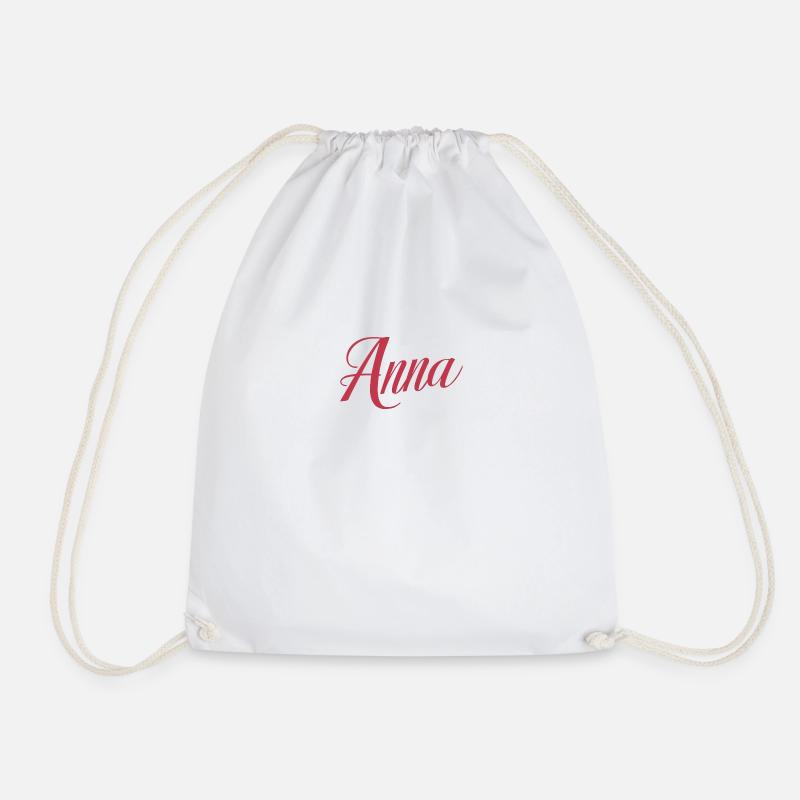 an elegant Anna - Drawstring Bag - white