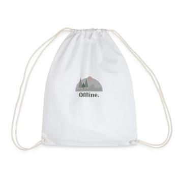 Mountains, Climbers, Nature, Adventure - Drawstring Bag - white - Front