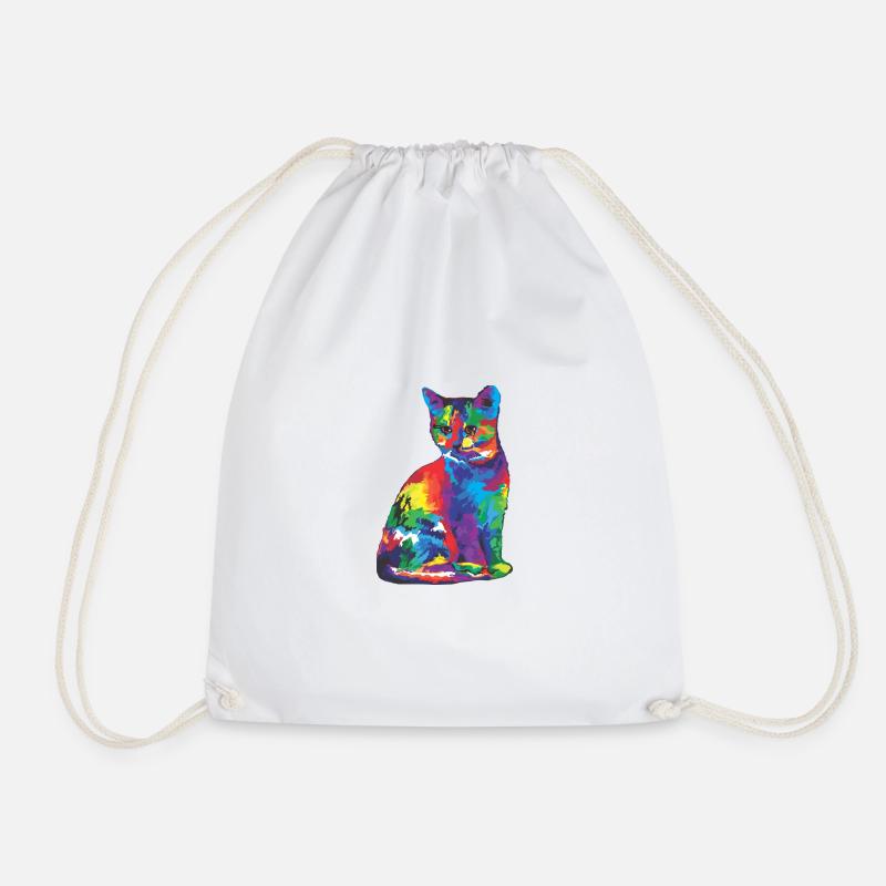 Katze - Turnbeutel - Weiß
