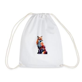 A fox has to do what a fox has to do - Drawstring Bag - white - Front