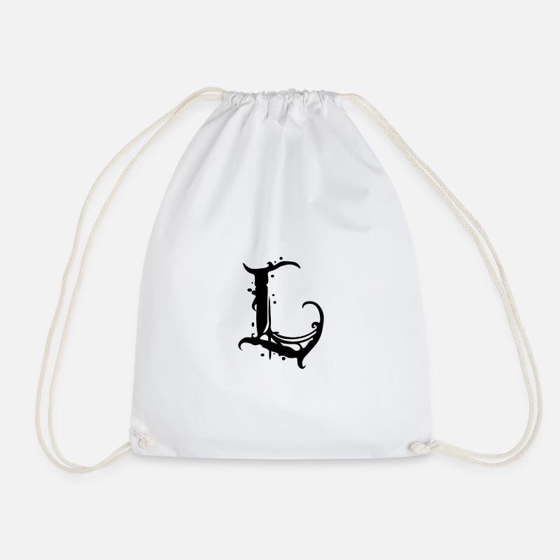 L - Drawstring Bag - white