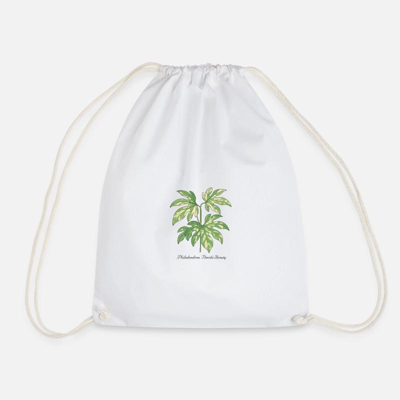 stylische Pflanze - Philodendron Florida Beauty  - Turnbeutel - Weiß