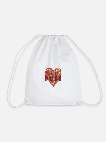 HEART PURE - Drawstring Bag - white