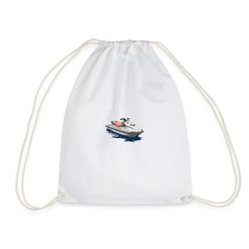 Action on the jet ski - Drawstring Bag - white - Front