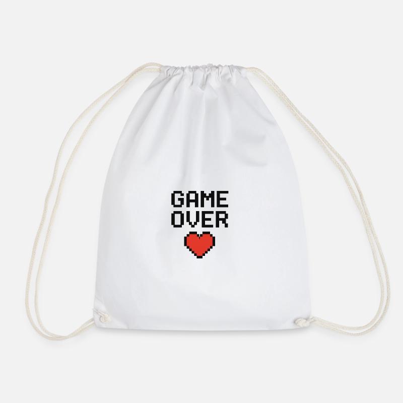 Pixel Heart Game Lover Design - Turnbeutel - Weiß