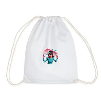 Virtual worlds - Drawstring Bag - white - Front