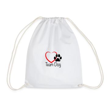 Team Dog Herz - Turnbeutel - Weiß - Vorne