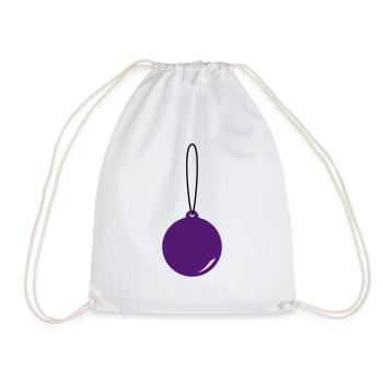 Christmas ball / / christmas ball / / ball - Drawstring Bag - white - Front