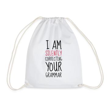 Grammar - Humor - Funny - Joke - Friend - Sac de sport léger - blanc - Devant