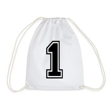 Gift Numero 1 university team - Drawstring Bag - white - Front