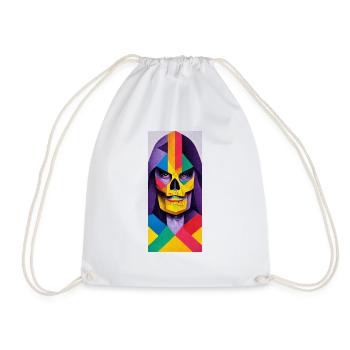 Skeletor geometric head - Sac de sport léger - blanc - Devant