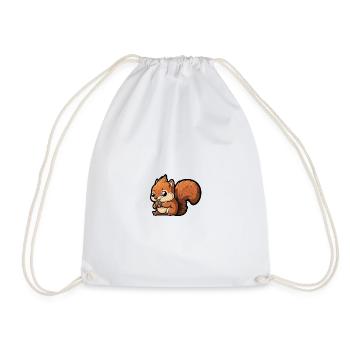 écureuil mignon - Sac de sport léger - blanc - Devant