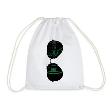 pilot glasses - Drawstring Bag - white - Front