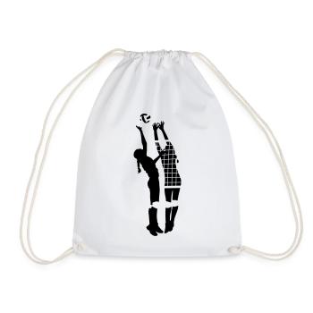 volleyball - Drawstring Bag - white - Front