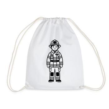 fire brigade - Drawstring Bag - white - Front