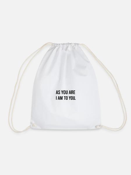 Inspiring self-love message - Drawstring Bag - white
