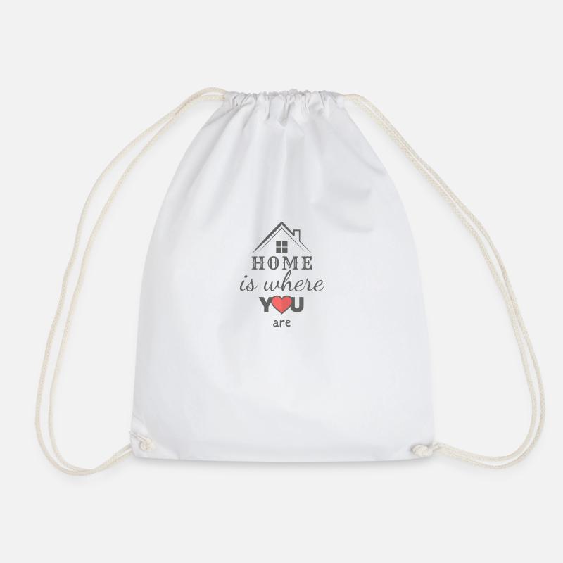 Home With Heart - Turnbeutel - Weiß