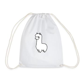 Llama lama alpaca - Drawstring Bag - white - Front