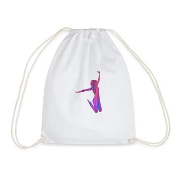 sauter, bronzage, danseur, graffiti, rose, rose - Sac de sport léger - blanc - Devant