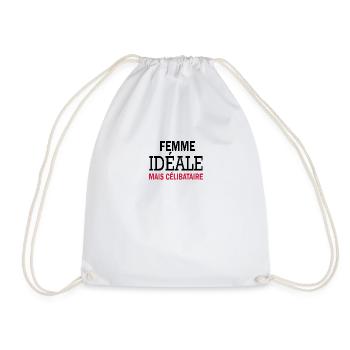 femme idéale mais célibataire - Sac de sport léger - blanc - Devant