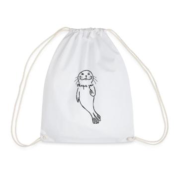 phoque you | fuck you - Drawstring Bag - white - Front