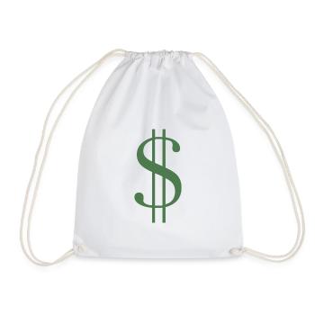 Signe dollar - Sac de sport léger - blanc - Devant