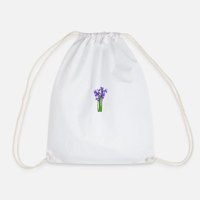 Blumen Frühling Iris Schwertlilien - Geschenkidee - Turnbeutel - Weiß