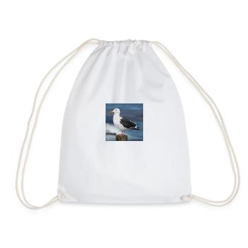 illustration d'oiseau mouette - Sac de sport léger - blanc - Devant
