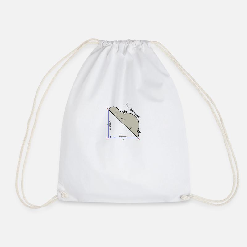 Hypotenuse math humor - Drawstring Bag - white