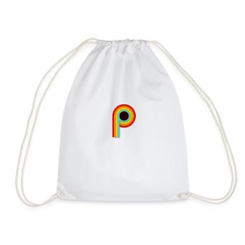 Retro Design Stripes P - Drawstring Bag - white - Front