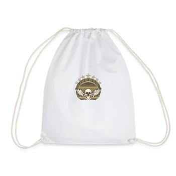 Skull - Drawstring Bag - white - Front