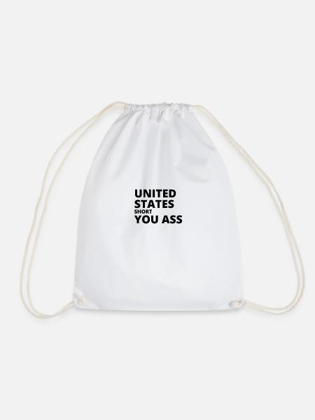 united states's short - Drawstring Bag - white