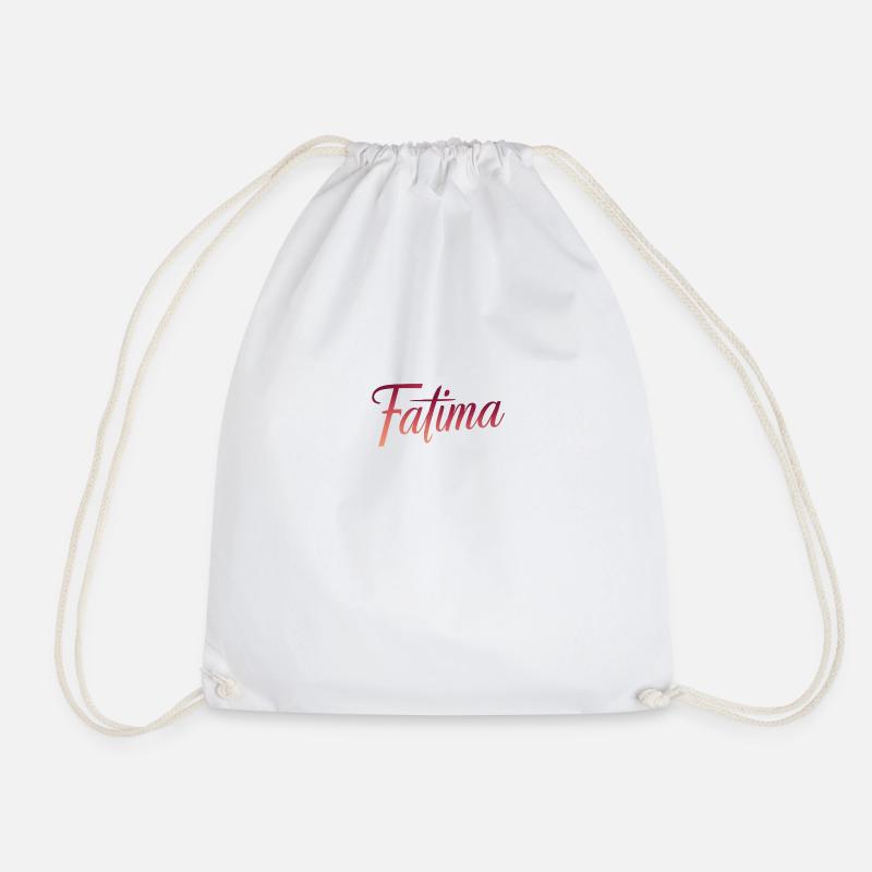 an elegant Fatima - Drawstring Bag - white