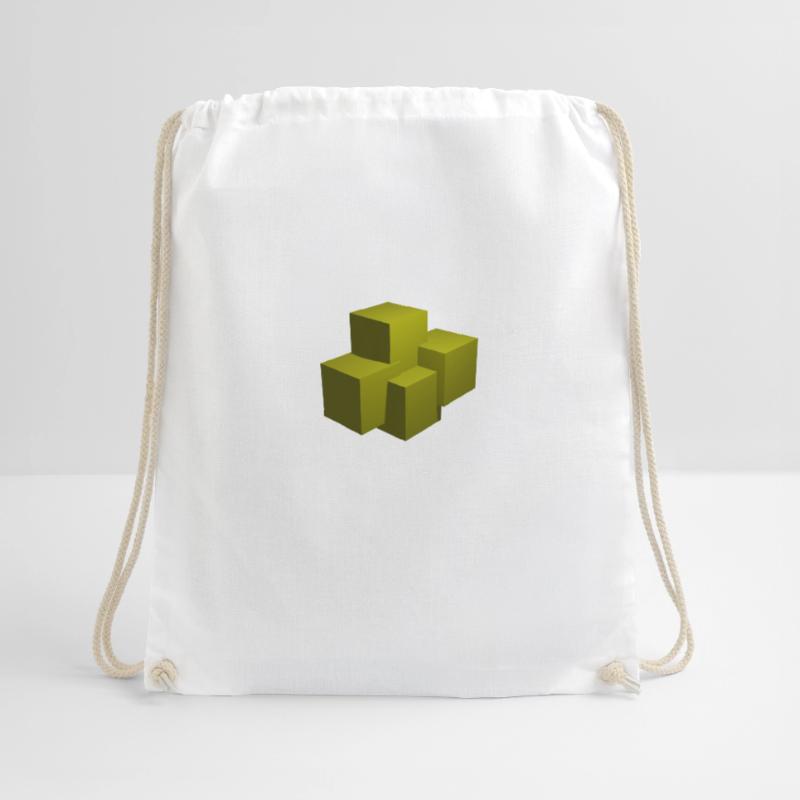 Cube Blocks Drawstring Bag