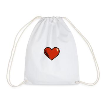 Power Heart – L’amour comique en gras - Sac de sport léger - blanc - Devant