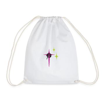 Neon Star Sparkle - Drawstring Bag - white - Front