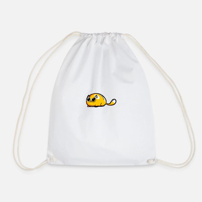 Orange Cat coloré bande dessinée colorée - Sac de sport léger - blanc
