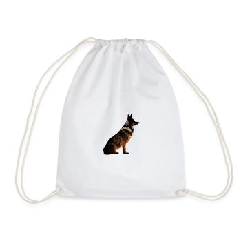 Dog - Drawstring Bag - white - Front