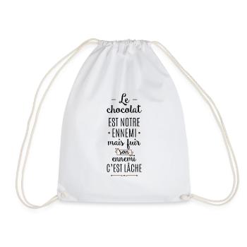 Le chocolat... - Sac de sport léger - blanc - Devant
