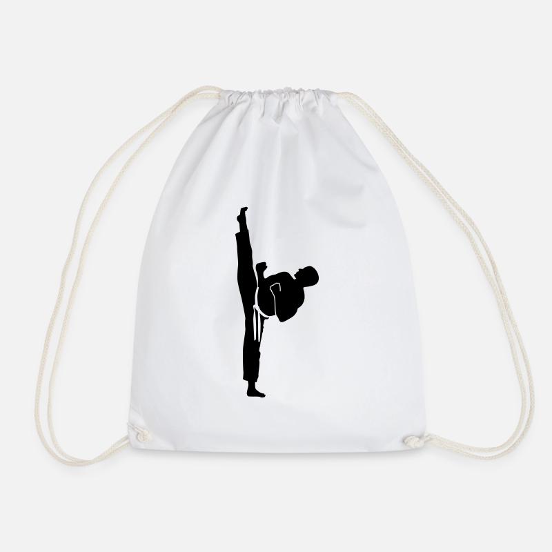 Karate-Tritt - Turnbeutel - Weiß