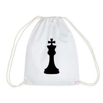Les échecs noirs roi - Sac de sport léger - blanc - Devant
